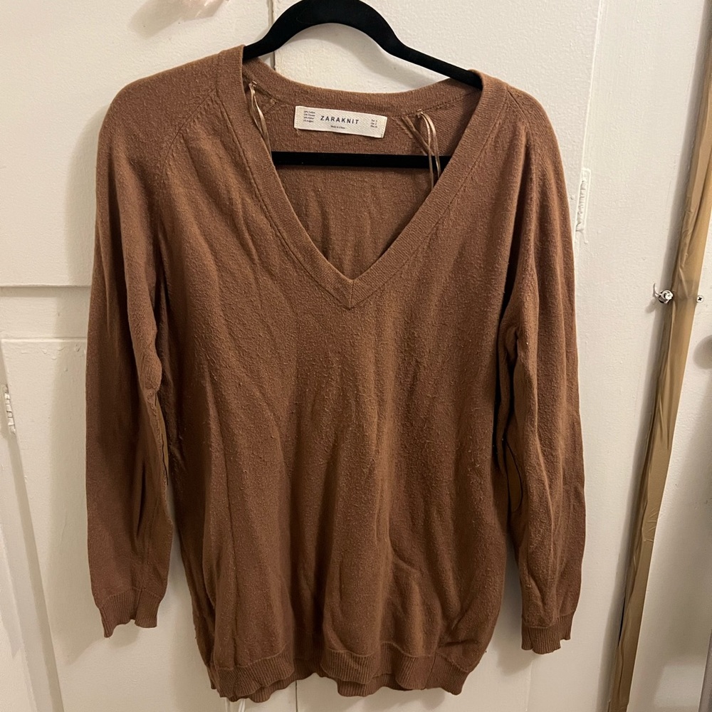 V-neck sweater, Brown